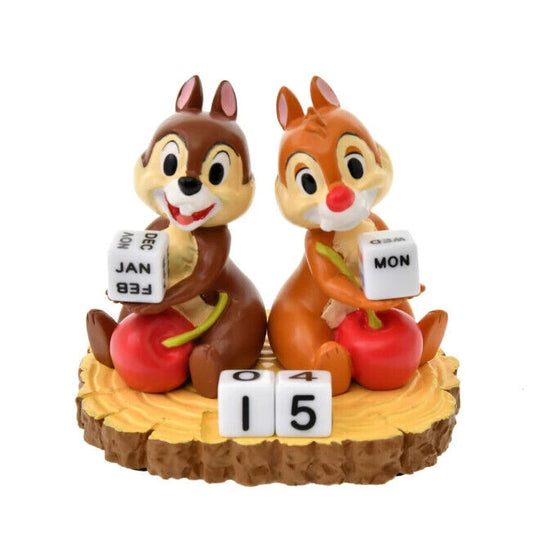 Disney Store Japan Chip and Dale Figure Calendar 2023 Perpetual Organizers 3inch