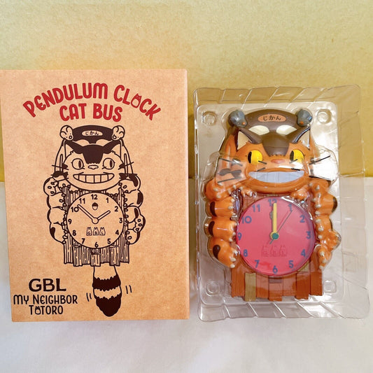 Studio Ghibli Pendulum Wall Clock My Neighbor Totoro Catbus Limited Benelic Cat