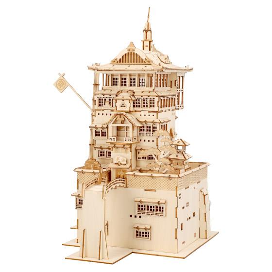 Studio Ghibli Spirited Away Aburaya 3D Puzzle Bathhouse ki-gu-mi LED Light Wood