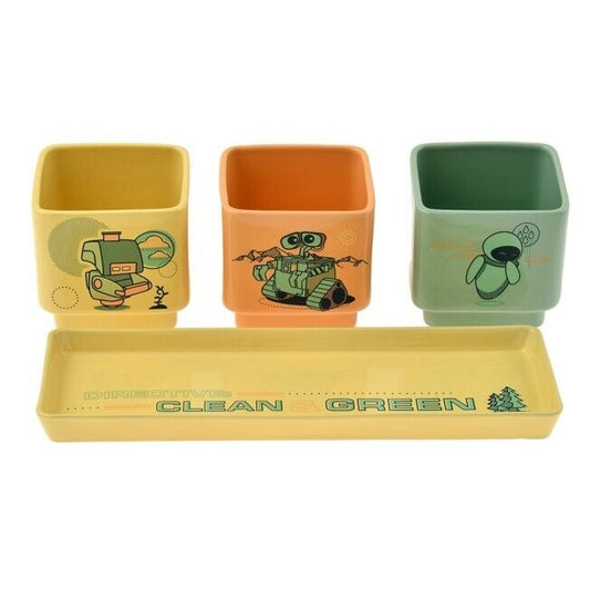 Disney Store WALL-E EVE M.O Mini Planter Tray Set Gardening WALL-E Home Goods