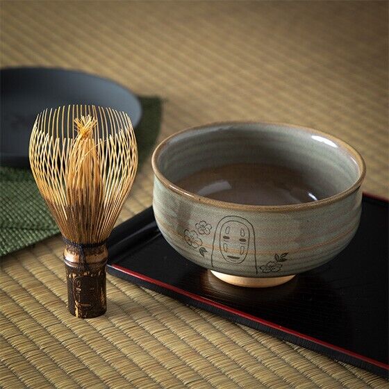 Studio Ghibli Spirited Away Matcha Bowl Akahadayaki and Tea Whisk Chasen Set