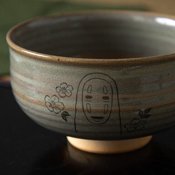 Studio Ghibli Spirited Away Matcha Bowl Akahadayaki and Tea Whisk Chasen Set