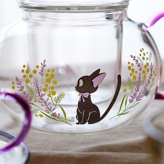 Ghibli Kiki's Delivery Service Jiji Cat Glass Pot Heat Resistant Flower Bouquet