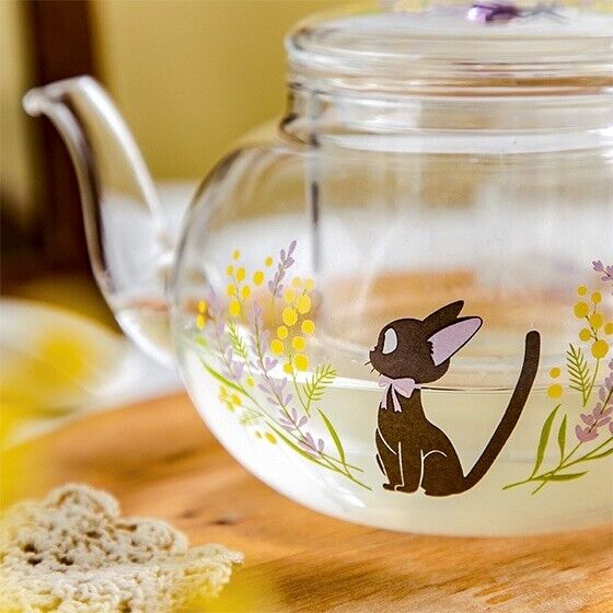 Ghibli Kiki's Delivery Service Jiji Cat Glass Pot Heat Resistant Flower Bouquet