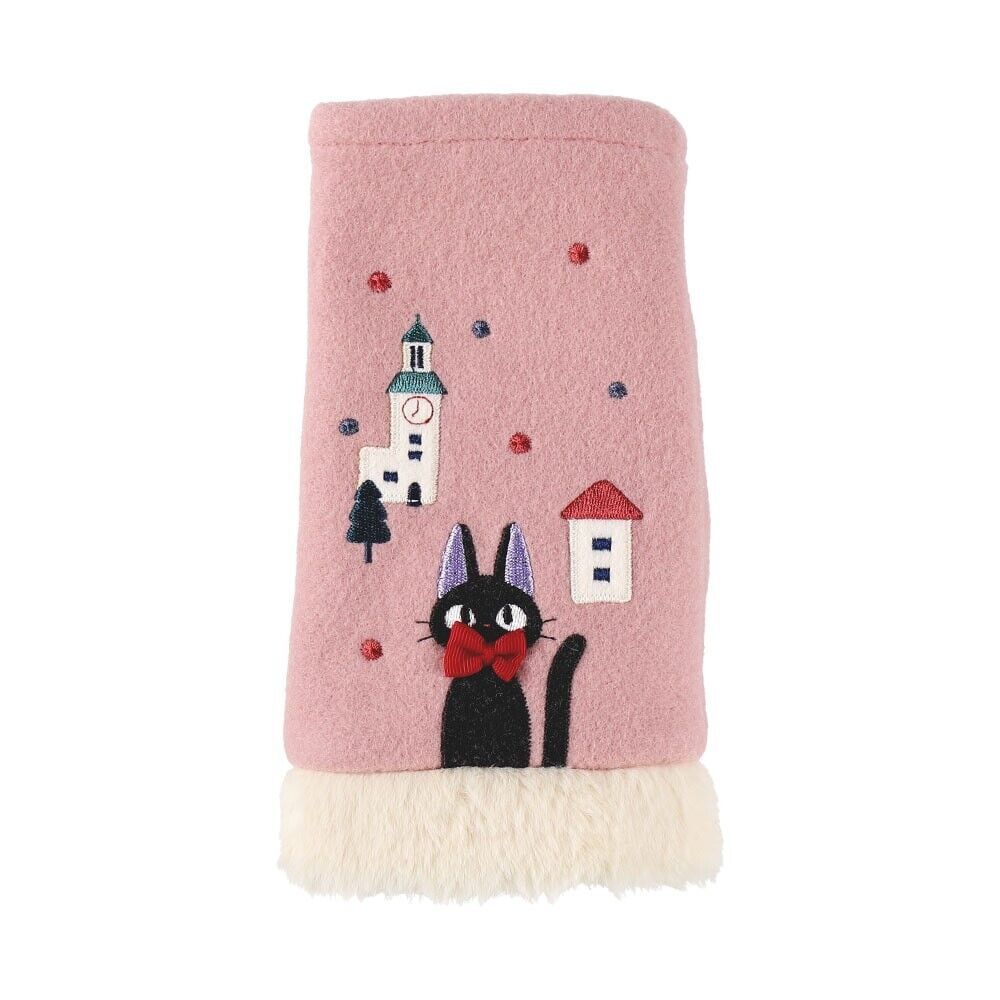 Studio Ghibli Kiki's Delivery Service Glove Mitten Jiji Cat Smartphone Slit Pink