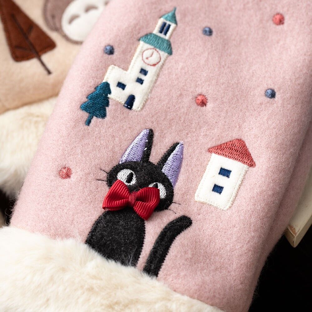 Studio Ghibli Kiki's Delivery Service Glove Mitten Jiji Cat Smartphone Slit Pink