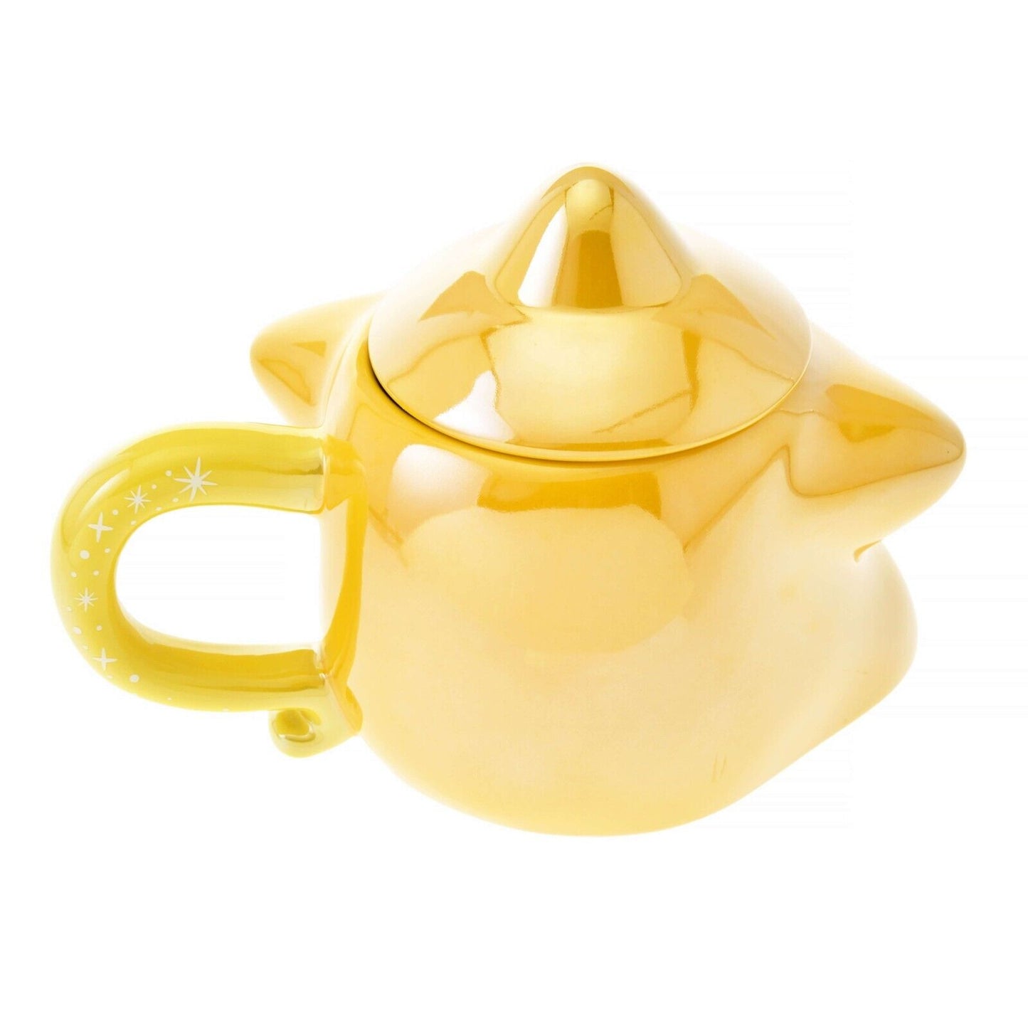 Disney Store Japan Wish 3D Movie Star Mug Cup Lid Ceramic Yellow Drink Tableware