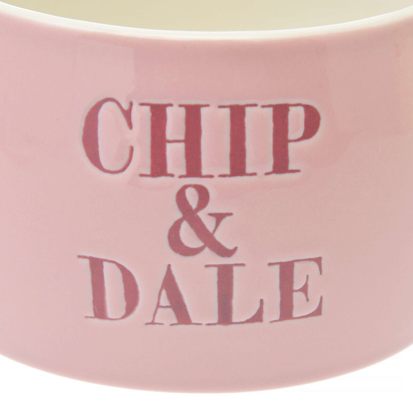 Disney Store Japan Chip and Dale Soup Mug Cup Spoon Set Pink Ceramic Drinkware