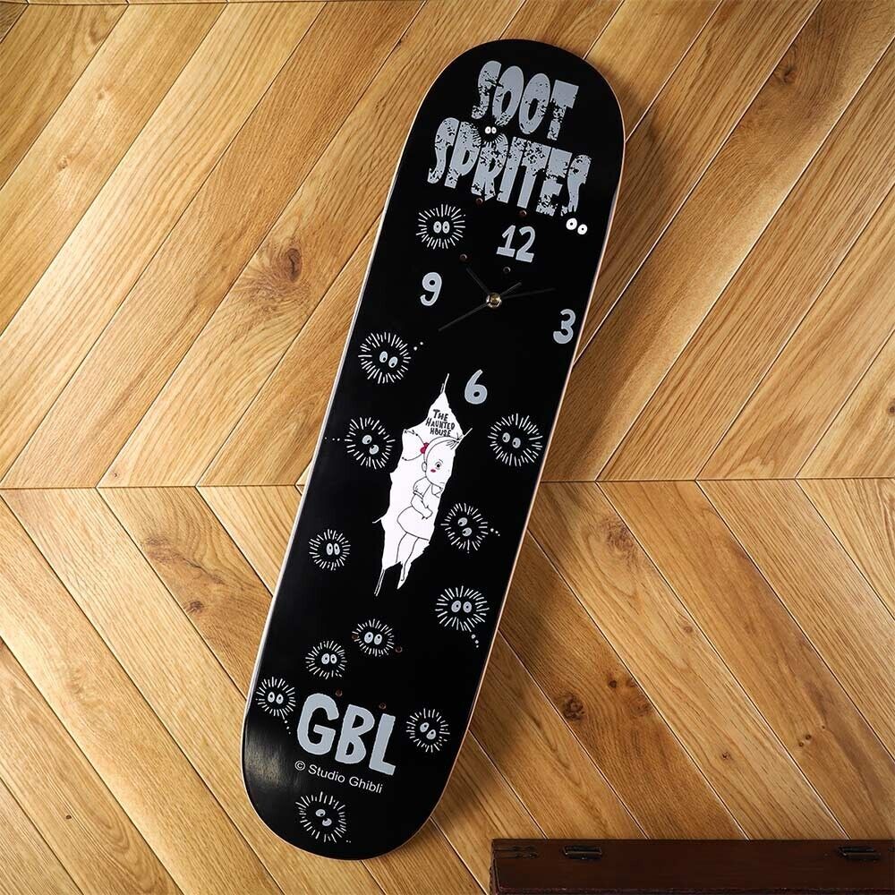 Ghibli GBL My Neighbor Totoro Clock Skateboard Deck Mei Dust Bunnies Maple Wood