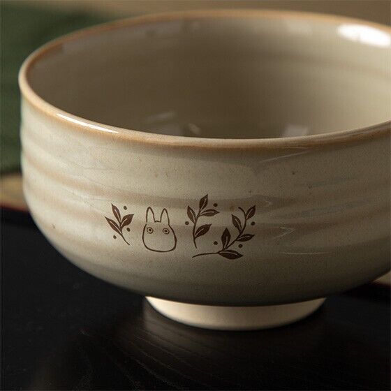 Studio Ghibli My Neighbor Totoro Matcha Bowl Akahadayaki & Tea Whisk Chasen Set