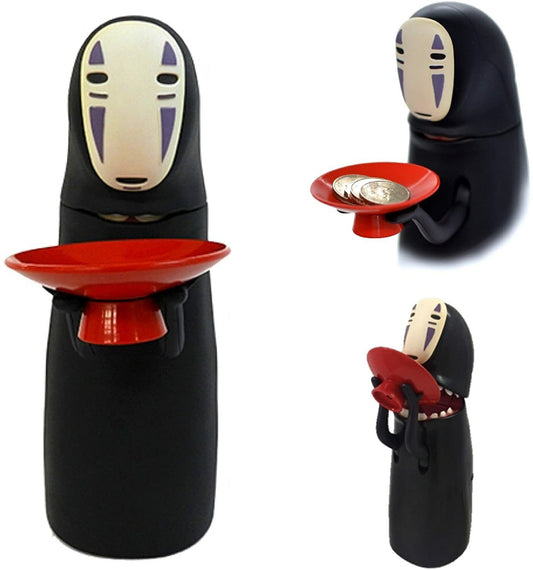 Ghibli Spirited Away Kaonashi No Face Automatic Coin Piggy Bank Auto Eat Coins