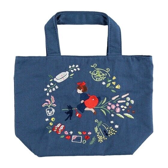 Kiki's Delivery Service Flower Wreath Embroidery Series Lunch Tote Bag Donguri