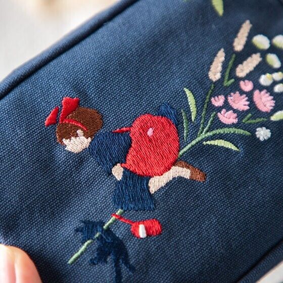 Kiki's Delivery Service Flower Wreath Embroidery Series Square Pouch Donguri