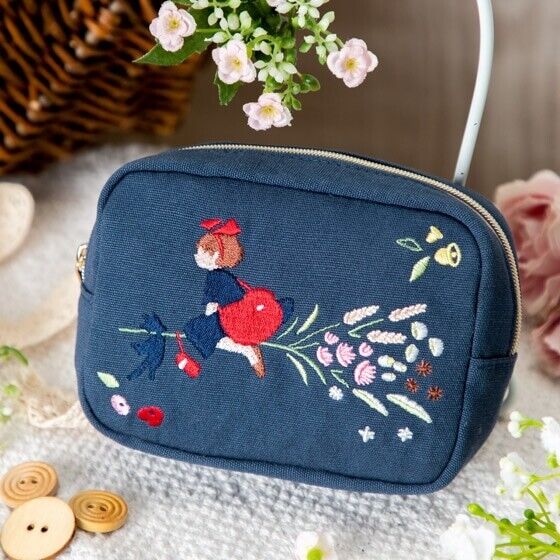 Kiki's Delivery Service Flower Wreath Embroidery Series Square Pouch Donguri