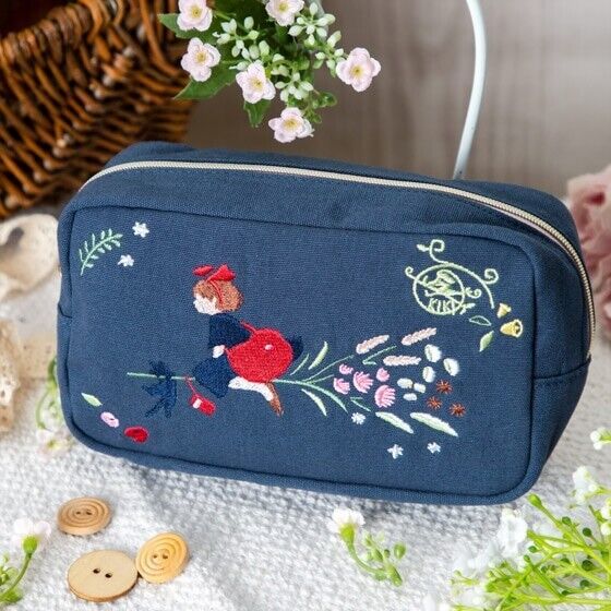 Kiki's Delivery Service Flower Wreath Embroidery Series Square Pouch Donguri